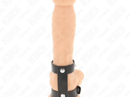 KINK - ADJUSTABLE DOUBLE LEATHER PENIS RING