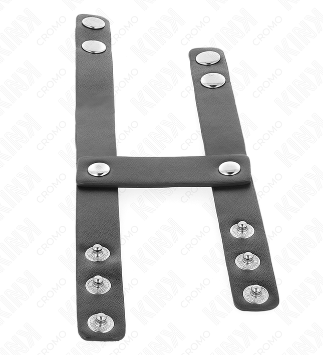 KINK - ADJUSTABLE DOUBLE LEATHER PENIS RING