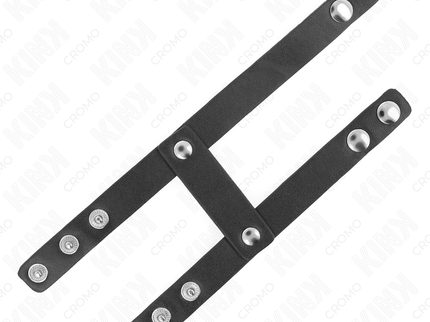 KINK - ADJUSTABLE DOUBLE LEATHER PENIS RING