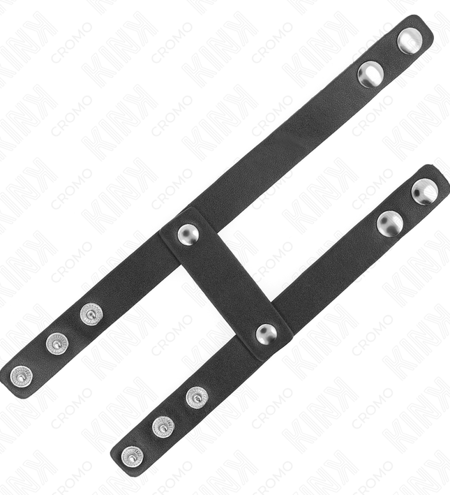 KINK - ADJUSTABLE DOUBLE LEATHER PENIS RING