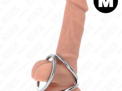 KINK - TRIPLE CHROME METAL PENIS RING 3.8 CM TO 5 CM MODEL 2