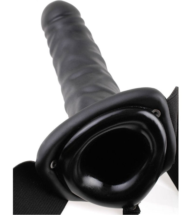 FETISH FANTASY SERIES - 19 CM HOLLOW STRAP-ON BLACK