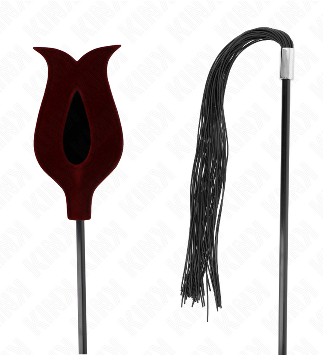 KINK - ROSE SHAPE SILICONE TASSEL WHIP 45 CM