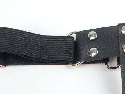 SUBBLIME - 953744 ADJUSTABLE LEATHER PUNK GARTER BLACK ONE SIZE
