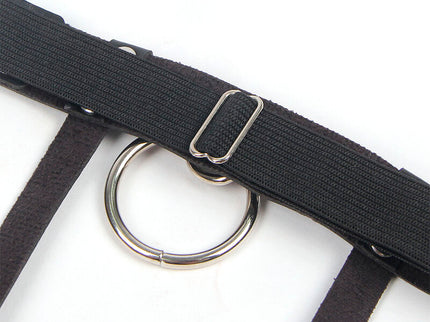 SUBBLIME - 953744 ADJUSTABLE LEATHER PUNK GARTER BLACK ONE SIZE