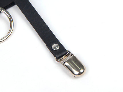 SUBBLIME - 953744 ADJUSTABLE LEATHER PUNK GARTER BLACK ONE SIZE