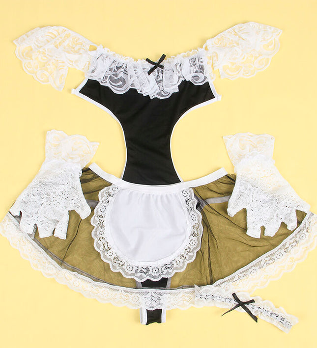 SUBBLIME - 954307 SEXY MAID COSTUME BLACK/WHITE S/M