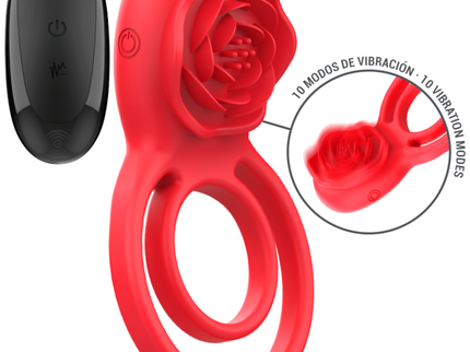 INTENSE - GAIL STIMULATOR ROSE 10 VIBRATIONS RED REMOTE CONTROL