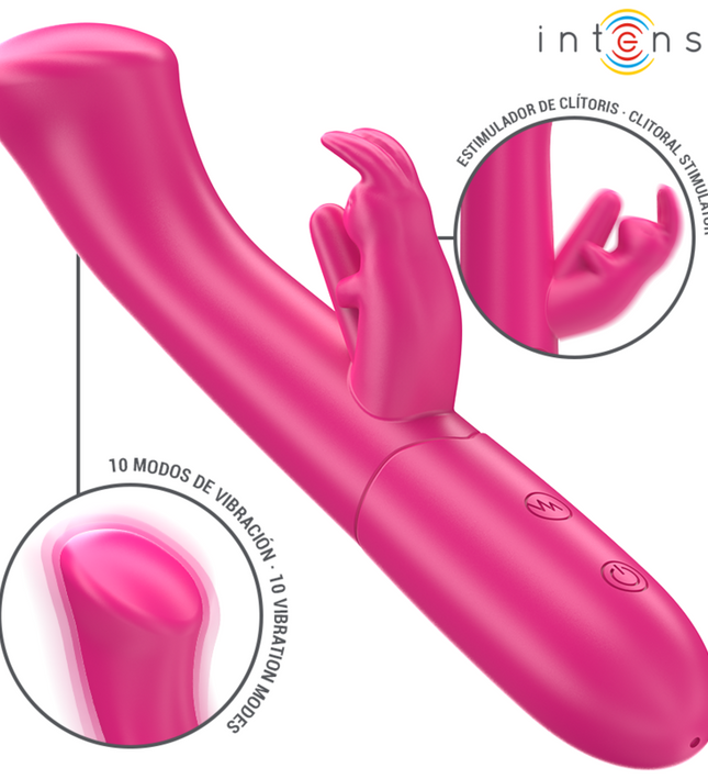 INTENSE - JULIETA RABBIT VIBRATOR 18.6 CM 10 VIBRATIONS PINK