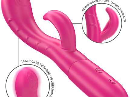 INTENSE - AMARA VIBRATOR WITH STIMULATING TONGUE 10 VIBRATIONS PINK