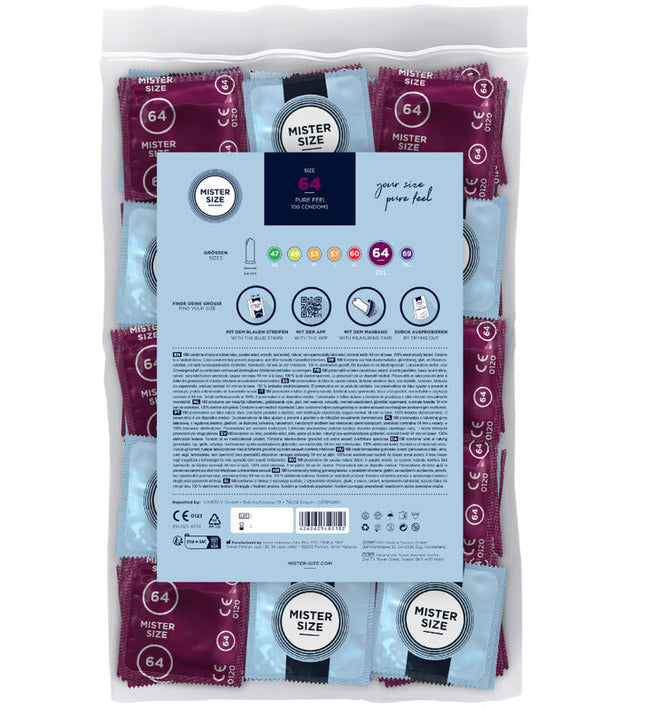MISTER SIZE - CONDOMS SIZE XXL 64 MM (100 UNITS)