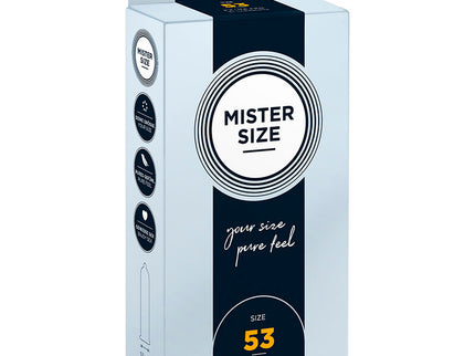 MISTER SIZE - CONDOM SIZE M 53 MM (10 UNITS)