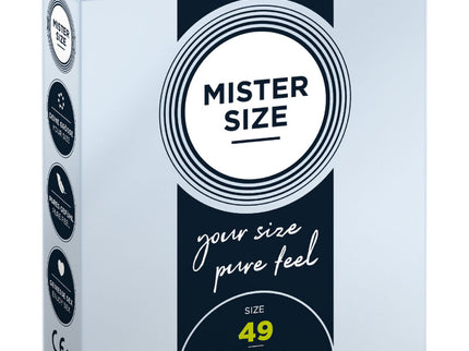 MISTER SIZE - CONDOM SIZE S 49 MM (3 UNITS)