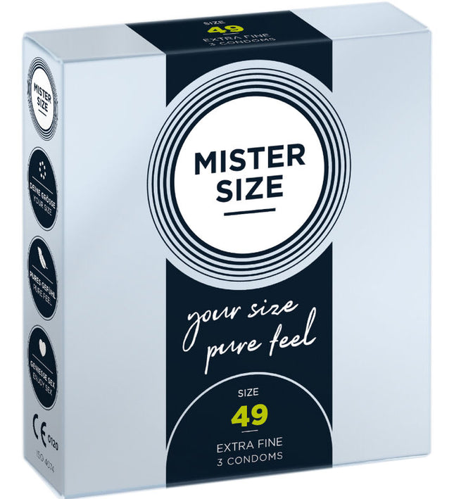 MISTER SIZE - CONDOM SIZE S 49 MM (3 UNITS)