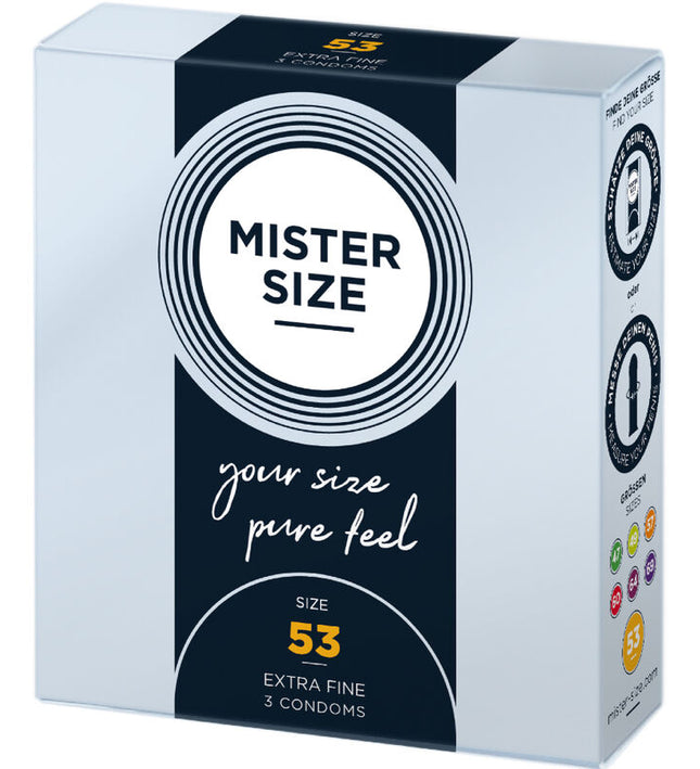 MISTER SIZE - CONDOM SIZE M 53 MM (3 UNITS)