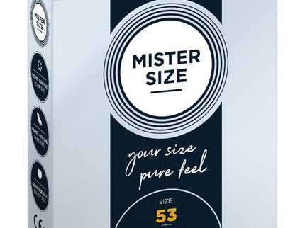 MISTER SIZE - CONDOM SIZE M 53 MM (3 UNITS)