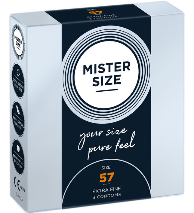 MISTER SIZE - CONDOM SIZE L 57 MM (3 UNITS)