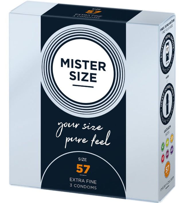 MISTER SIZE - CONDOM SIZE L 57 MM (3 UNITS)