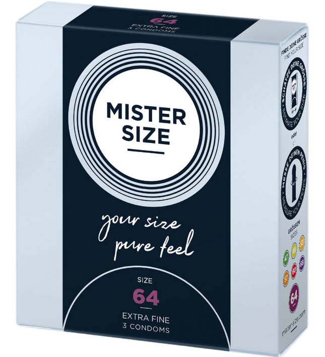 MISTER SIZE - CONDOMS SIZE XXL 64 MM (3 UNITS)