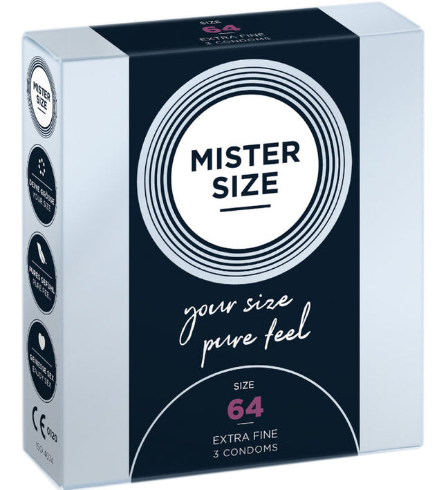 MISTER SIZE - CONDOMS SIZE XXL 64 MM (3 UNITS)