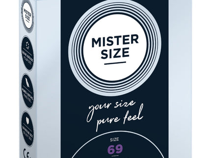 MISTER SIZE - CONDOMS SIZE XXXL 69 MM (3 UNITS)