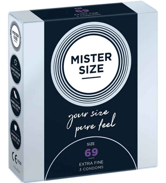 MISTER SIZE - CONDOMS SIZE XXXL 69 MM (3 UNITS)