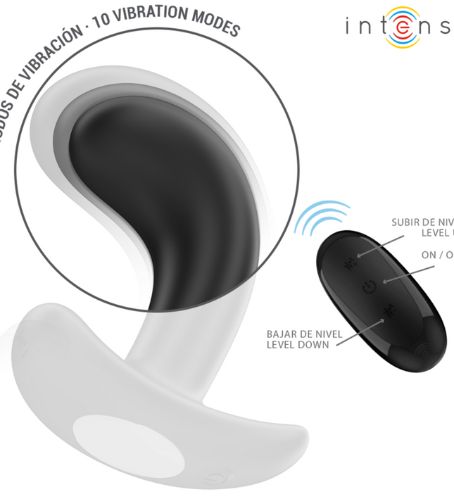 INTENSE - CHANDLER ANAL PLUG 10 VIBRATIONS BLACK REMOTE CONTROL