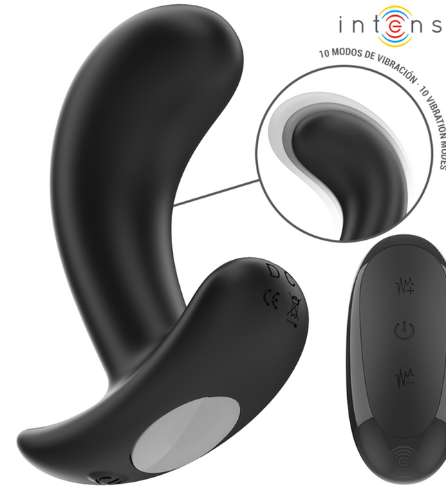 INTENSE - CHANDLER ANAL PLUG 10 VIBRATIONS BLACK REMOTE CONTROL