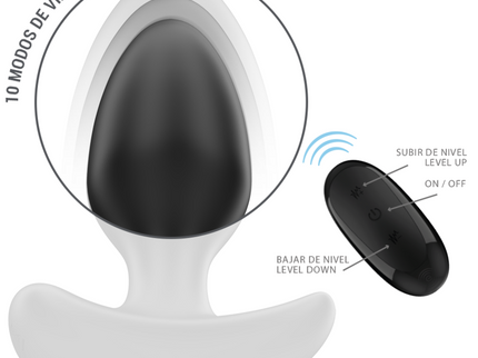 INTENSE - JOEY ANAL PLUG 10 VIBRATIONS BLACK REMOTE CONTROL