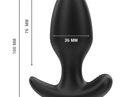 INTENSE - JOEY ANAL PLUG 10 VIBRATIONS BLACK REMOTE CONTROL