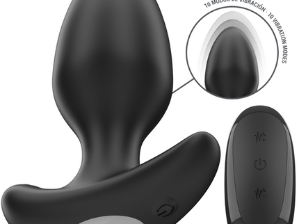 INTENSE - JOEY ANAL PLUG 10 VIBRATIONS BLACK REMOTE CONTROL