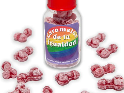 DIABLO PICANTE - 12 STRAWBERRY/CHERRY PENIS SHAPE EQUALITY CANDIES