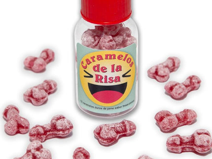 DIABLO PICANTE - 12 PENIS-SHAPED LAUGHTER CANDIES STRAWBERRY/CHERRY