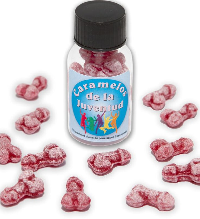 DIABLO PICANTE - 12 YOUTH CANDIES PENIS SHAPE STRAWBERRY/CHERRY