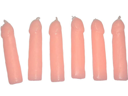 DIABLO PICANTE - 6 FLESH PENIS SHAPED CANDLES