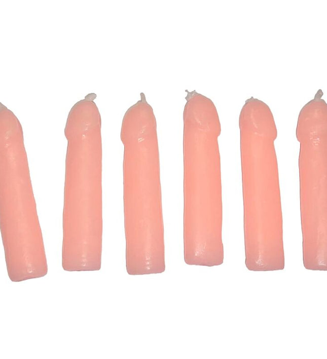 DIABLO PICANTE - 6 FLESH PENIS SHAPED CANDLES