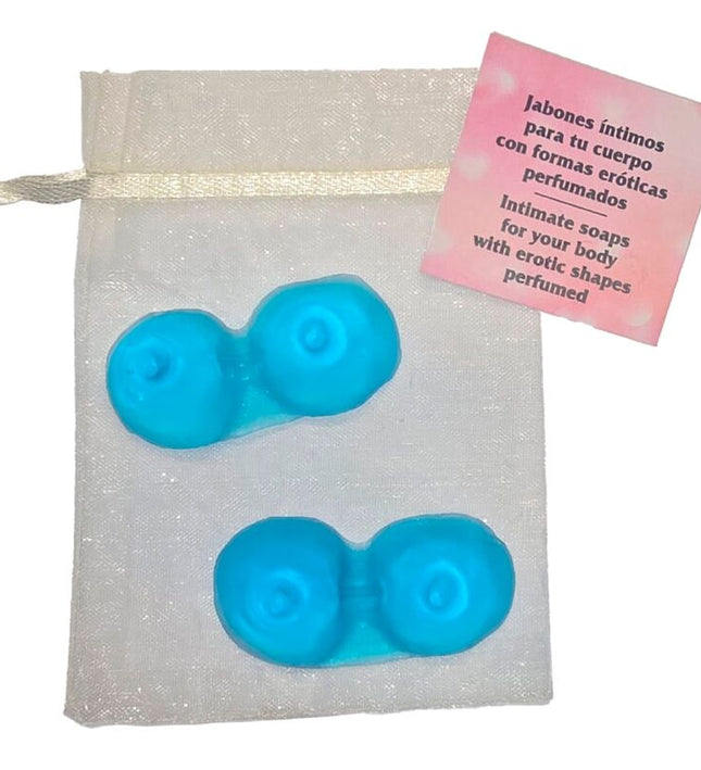 DIABLO PICANTE - 2 BREASTS SHAPED PERFUMED SOAPS BLUE