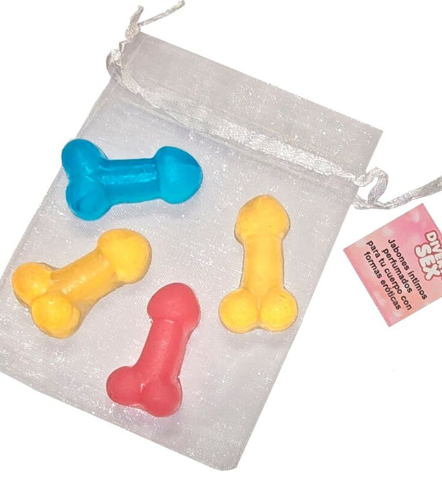DIABLO PICANTE - 4 MINI SCENTED SOAPS IN THE SHAPE OF PENIS