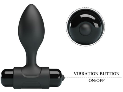 PRETTY LOVE - VIBRA BUTT 10 VIBRATIONS ANAL PLUG BLACK
