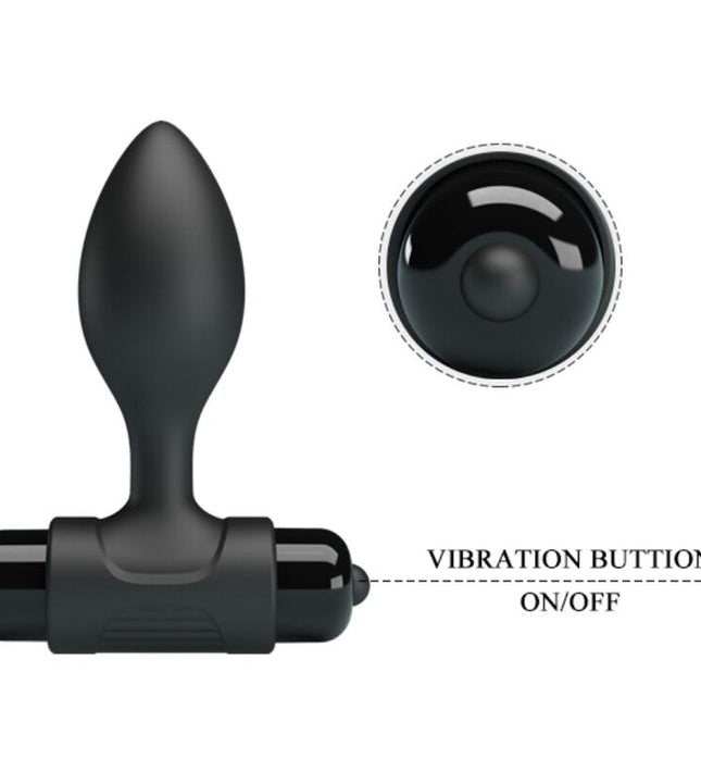 PRETTY LOVE - VIBRA BUTT 10 VIBRATIONS ANAL PLUG BLACK