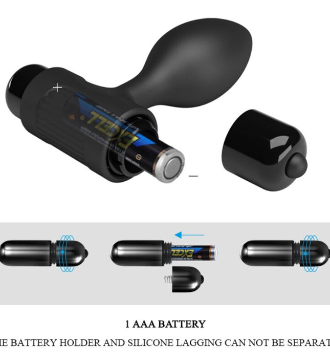 PRETTY LOVE - VIBRA BUTT 10 VIBRATIONS ANAL PLUG BLACK