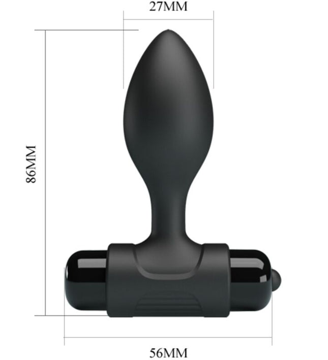 PRETTY LOVE - VIBRA BUTT 10 VIBRATIONS ANAL PLUG BLACK
