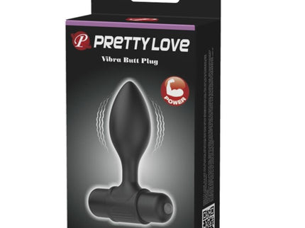 PRETTY LOVE - VIBRA BUTT 10 VIBRATIONS ANAL PLUG BLACK
