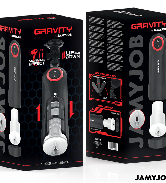 JAMYJOB - GRAVITY AUTOMATIC VAGINA MASTURBATOR 5 THRUSTING MODES AND SOUND EFFECT
