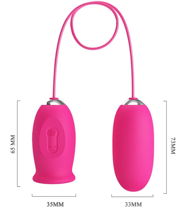 PRETTY LOVE - DAISY VIBRATING EGG + CLITORIS STIMULATING TONGUE PINK