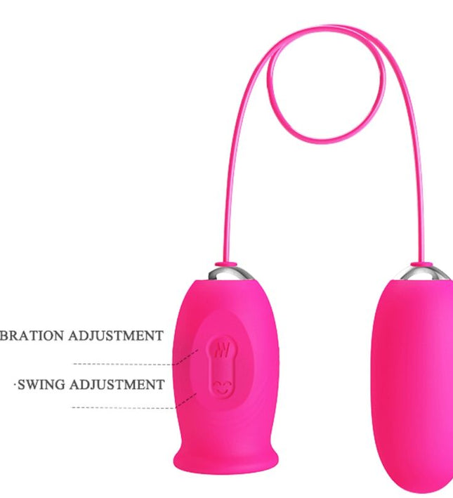 PRETTY LOVE - DAISY VIBRATING EGG + CLITORIS STIMULATING TONGUE PINK