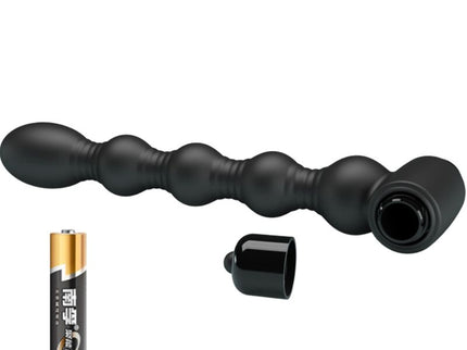 PRETTY LOVE - LYNN SILICONE ANAL PLUG 10 VIBRATIONS BLACK