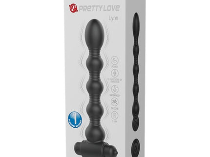 PRETTY LOVE - LYNN SILICONE ANAL PLUG 10 VIBRATIONS BLACK
