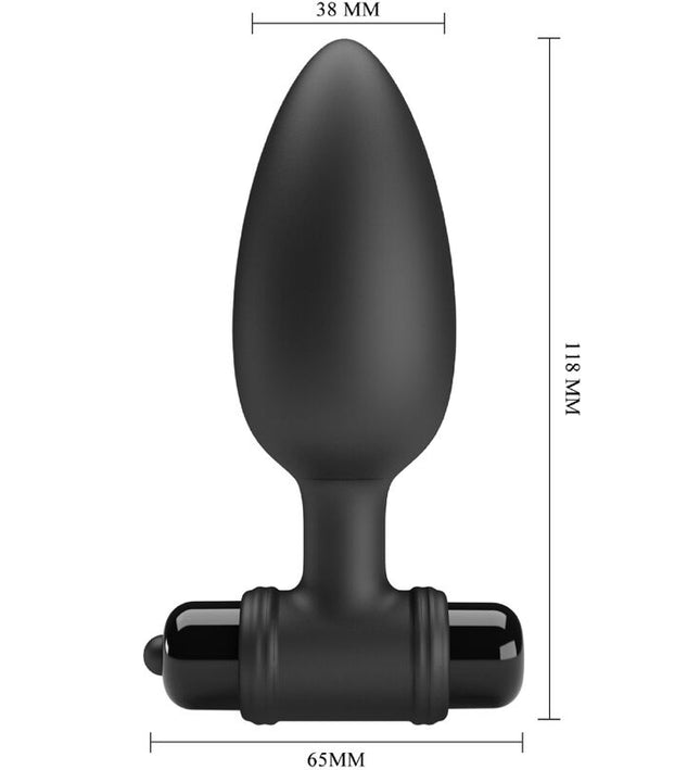PRETTY LOVE - VIBRA BUTT PLUG 2 ANAL PLUG 10 VIBRATIONS BLACK