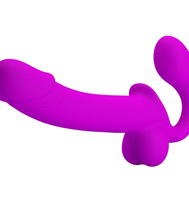 PRETTY LOVE - KELPIE DOUBLE STRAP-ON STIMULATOR PURPLE